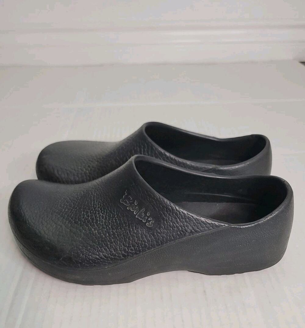 BIRKENSTOCK SUPER-BIRKI POLYURETHANE CLOGS Mens 9- Womens 11 Black